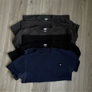 Dickies Men's Short Sleeve Tees in Black and Navy